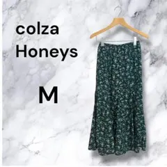 Honeys ハニーズ colza コルザ 花柄 マーメイドスカート グリーンM