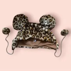 ディズニー ミニー ヒョウ柄 ファンキャップ ブラウン