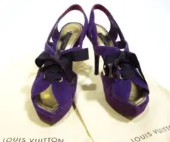 【未使用】LOUIS VUITTON パンプス サンダル 34≒22cm 紫