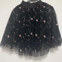 Emsexcite 花柄刺繍 チュールスカート Mのサムネイル
