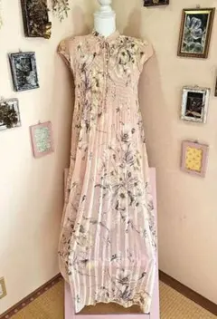 H & M花柄ノースリーブロングワンピース