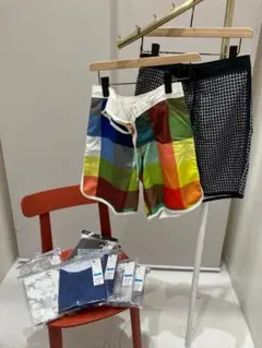 ジム用トレーニングウェア上下3点 下2点/M スイムパンツ2点の10点セット