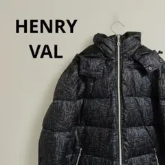 【極暖】HENRY VAL ヘンリーバル 総柄 ダウンジャケット M フード付のサムネイル