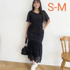 ブラック 2wayアイレットレースワンピ　CINEMATIQ 元鈴木さん ブラック 2wayアイレットレースワンピ CINEMATIQ 元鈴木さん - メルカリ