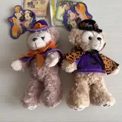 ダッフィー シェリーメイ ハロウィン ぬいぐるみバッジ 2点セット
