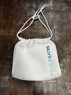 PEARLY GATES メッシュ巾着バッグ ホワイトのサムネイル