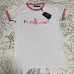 Ralph Lauren 半袖Tシャツ S ホワイト/ピンク
