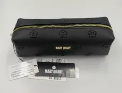 MARY QUANT シンプルエンボスデイジースクエアペンケース ブラック