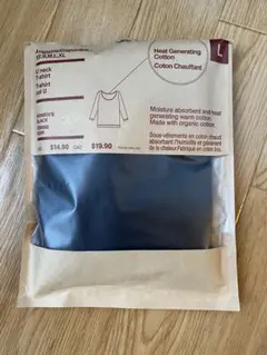 【新品未使用品】無印良品 UネックTシャツ （サイズL）黒