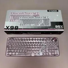 YUNZII X98 クリアメカニカルキーボード 95%レイアウト