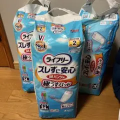 ライフリー ズレずに安心 極うすパッド 34枚入 3パック - メルカリ