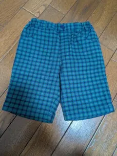 familiar 半ズボン 100cm 青系チェック