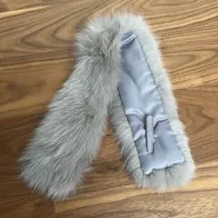 グレー ファー マフラー