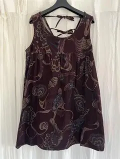 バックリボン ノースリーブチュニックM 日本製