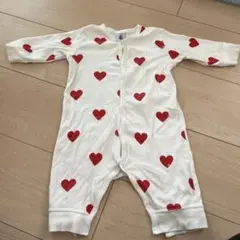 PETIT BATEAU ハート柄ロンパース 6m