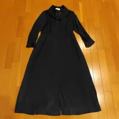 OPAQUE.CLIP 黒 リボン付きロングワンピース