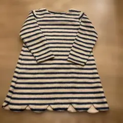 Samansa Mos2 Lagom ボーダーワンピース M 100〜110