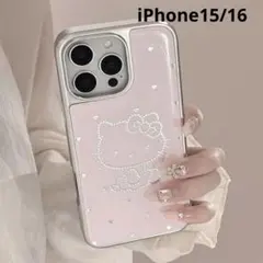 iphone15/16ケース スマホケース ハローキティ　アイホンカバーキラキラ