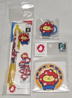 ミャクミャクなりきり　ポムポムプリン　ボールペン、ステッカー、チャーム3種セット
