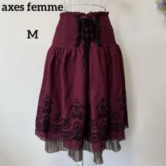【axes femme】 レースアップフレアスカート