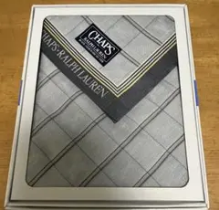 新品未使用 箱入りラルフローレン チェック柄 メンズハンカチ