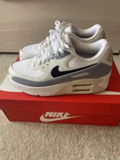 NIKE ナイキ　エアマックス90 ホワイト　セイル　白　グレー　ベージュ　厚底