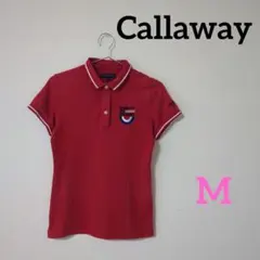 Callaway　キャロウェイ　レディース　ゴルフウェア　半袖　ポロシャツ　赤