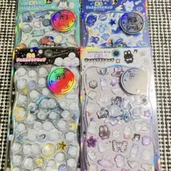 光る　ジュエルプチドロップ　ストーンつき　4点セット　カミオジャパン