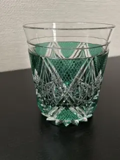 薩摩切子くもの巣タンブラー 伝統工芸品ツジガラス