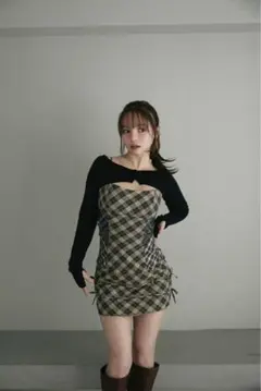 andmary Aine set mini dress M gray - メルカリ