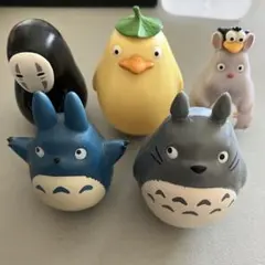 ジブリ　ゆらゆら おきあがりこぼし　フィギュアセット　トトロ　千と千尋の神隠し