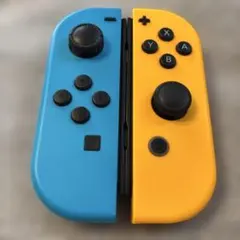 【美品純正完動品】任天堂 Nintendo Switch ジョイコン青オレンジ①