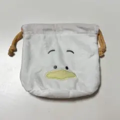 はぴだんぶい ふわふわフェイス巾着 あひるのペックルのサムネイル
