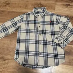 POLO チェック柄 長袖シャツ120