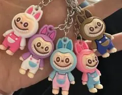 週末セール！ラブブ！カラフルキャラクターキーホルダーセット(5個)
