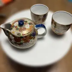 花柄急須と湯呑みセット