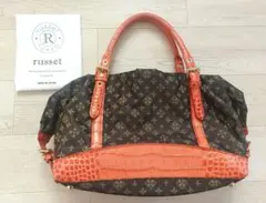 ★russetレザーモノグラムトートバッグ★