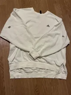 adidas THREE STRIPES ホワイトスウェット