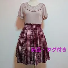 新品・タグ付き【アクシーズファム】ドッキングカットーワンピース ピンク Mサイズ