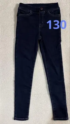 GU ダークブルー (スキニー)パンツ 130cm