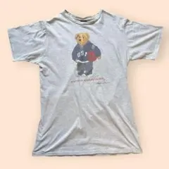 80〜90s USA製 ポロバイラルフローレン ポロベア シングルステッチ XL