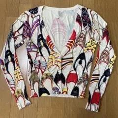 Lora Febian 靴プリント 長袖カーディガンのサムネイル