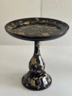 古い漆器 高杯 菓子器 金彩 花文様 茶道具 - メルカリ