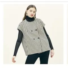 コットンドビーシェパードチェック ジレジャケット tomorrowland411