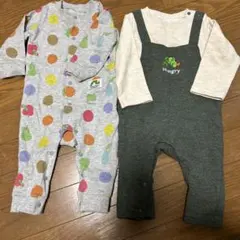 はらぺこあおむしロンパース 2枚