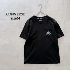コンバース　半袖　Tシャツ　クルーネック　黒　オールスターロゴ　カジュアル【M】のサムネイル