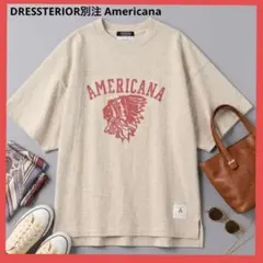 AMERICANA フロッキープリント リンガーTシャツ - メルカリ