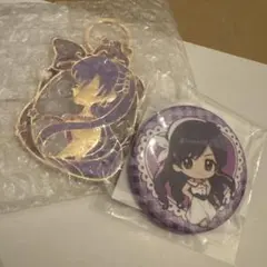 楽コレ ぴちぴちピッチ かれん ステンドグラス風バッグチャーム 缶バッジ セット