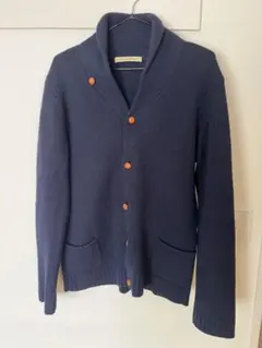 ジャーナルスタンダード　ショールカーディガン ネイビー　L