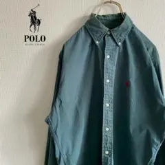 A187◎RALPH LAUREN メンズ　長袖BDシャツ　S D4X5